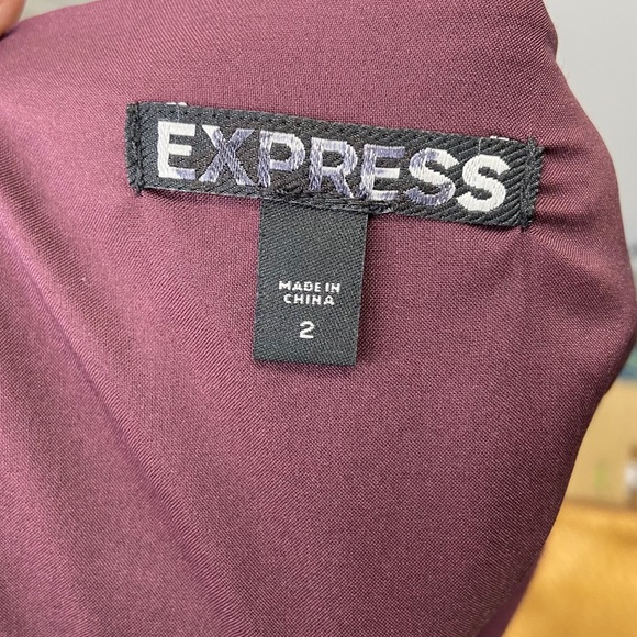 Express Faux Suede Asymmetrical Fringe Mini Skirt - Picture 6 of 7